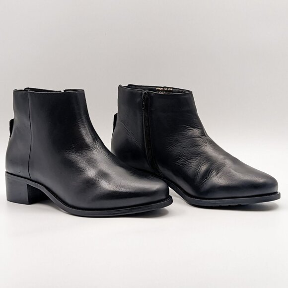 David Tate Women Voyage Wide Office Dressy Black Calfskin Leather Size 12W - Picture 1 of 9